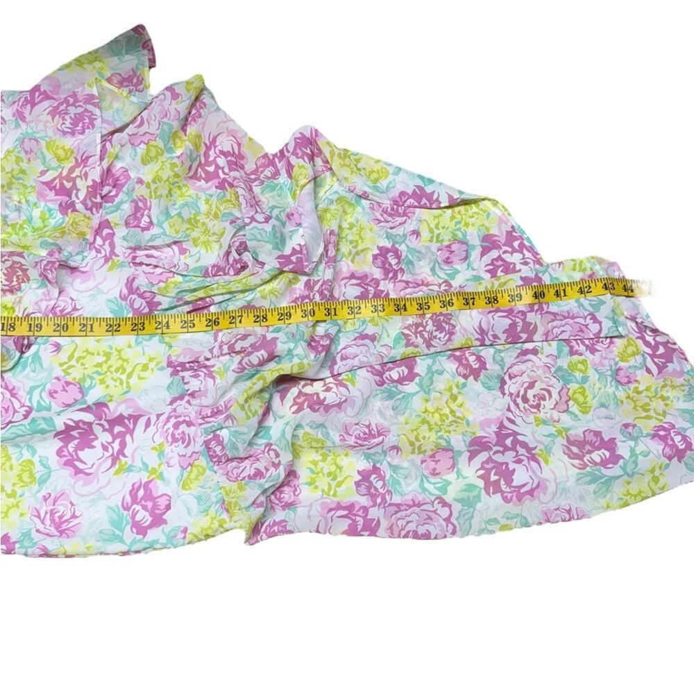 New Majorelle Summer Gown Dress Pink Summer Fling Floral Asymmetrical Hem Medium - Picture 15 of 16